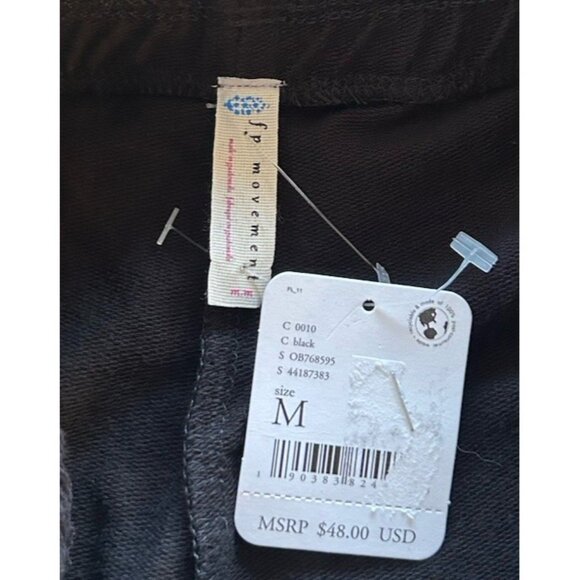 Free People Movement Womens Medium Sunny Skinny Sweatpant Jogger Pant NEW Black - Picture 6 of 7